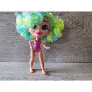 Hairdorables Harmony Highlights 2017 Neon Green Perm Hair With Blue Streak Doll